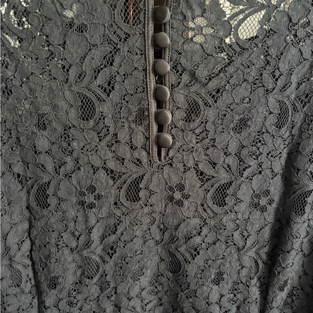 Jessica London Black Lace Long Sleeve Dress - Picture 4 of 5